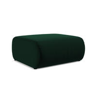 POUF Samt Stoff Grün - Dunkelgrün/Schwarz, Kunststoff/Textil (94/40/89cm) - Makamii