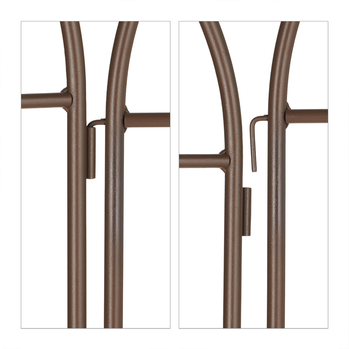 2XRANKGITTER - Braun, Metall (52/179/2cm) - Relaxdays