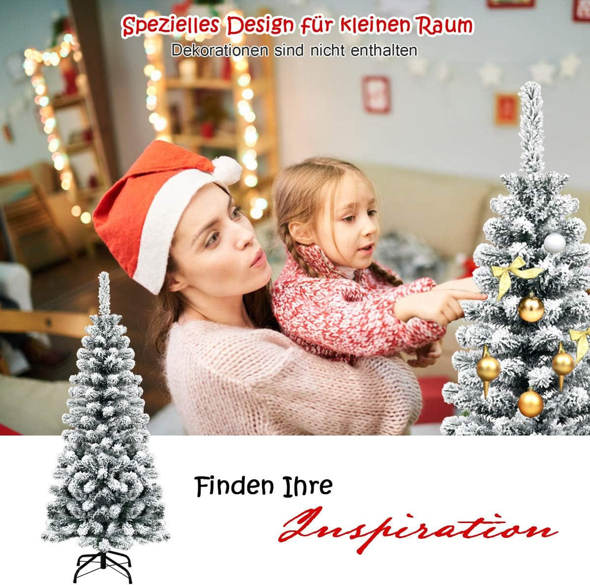 WEIHNACHTSBAUM Weiß - Weiß, Kunststoff (135cm) - COSTWAY