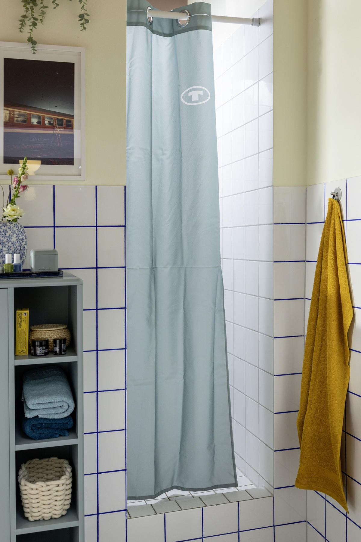 DUSCHVORHANG Polyester - Mintgrün, Textil (180/200cm) - Tom Tailor
