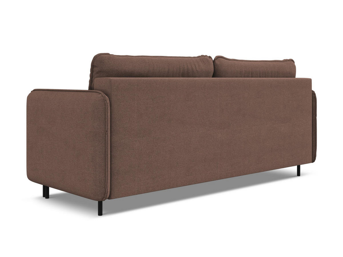 3-SITZER SOFA mit Schlaffunktion Strukturstoff Stoff Pink - Pink/Hellrosa, Holz/Textil (226/90/92cm) - Makamii