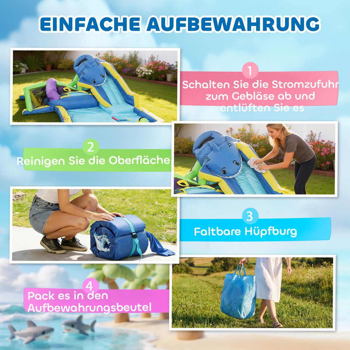 HÜPFBURG DE-10903 Mehrfarbig - Multicolor, Textil (405/345/235cm) - ComfortXL