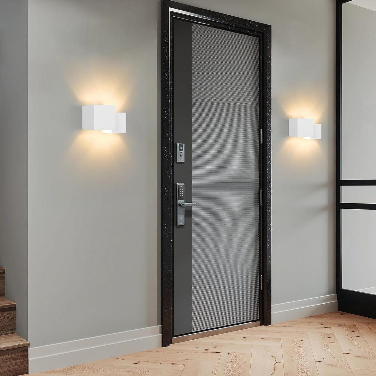 LED - WANDLEUCHTE Wellthun 13.5/11.5/19.7 cm - Weiß, Metall (13.5/11.5/19.7cm) - ZMH