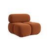 SESSEL Samt Stoff Orange - Beige/Terra cotta, Kunststoff/Textil (96/70/95cm) - Makamii