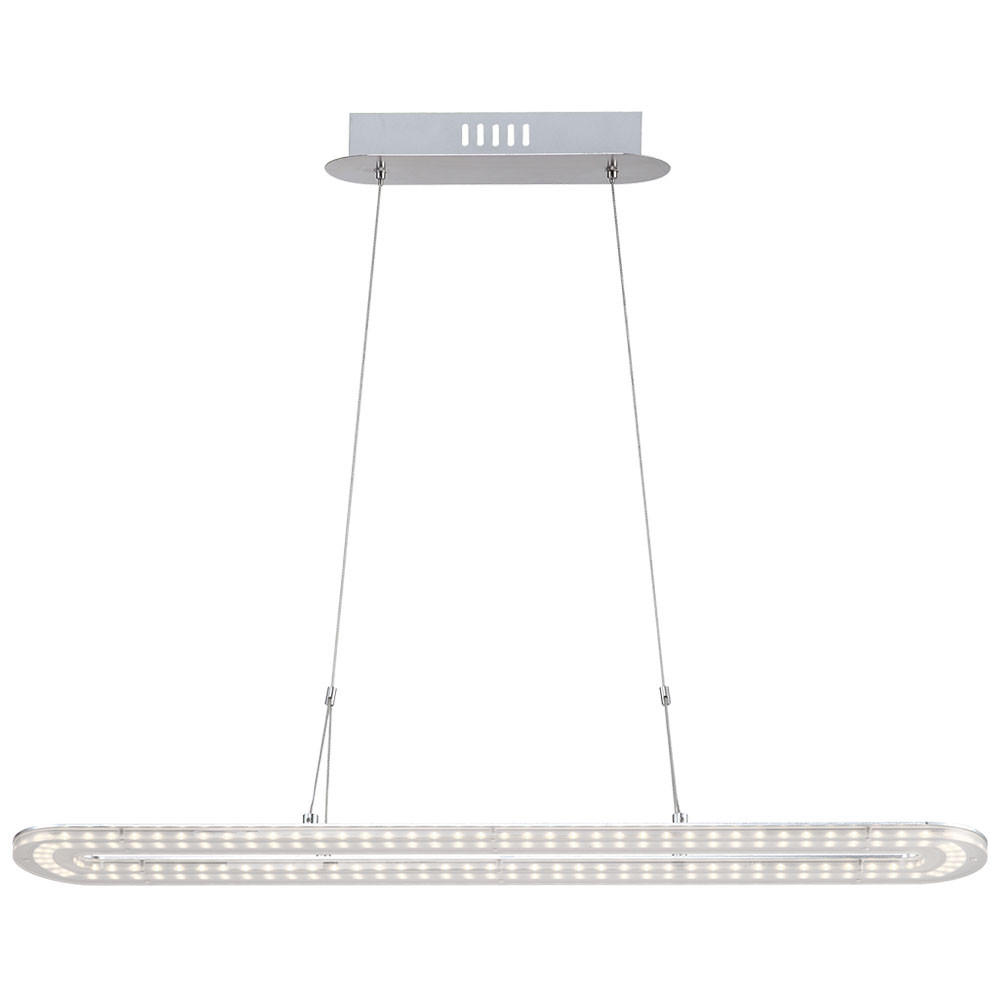 LED HÄNGELEUCHTE Acryl Silber - Silberfarben, Metall (80/15/120cm) - Globo Lighting