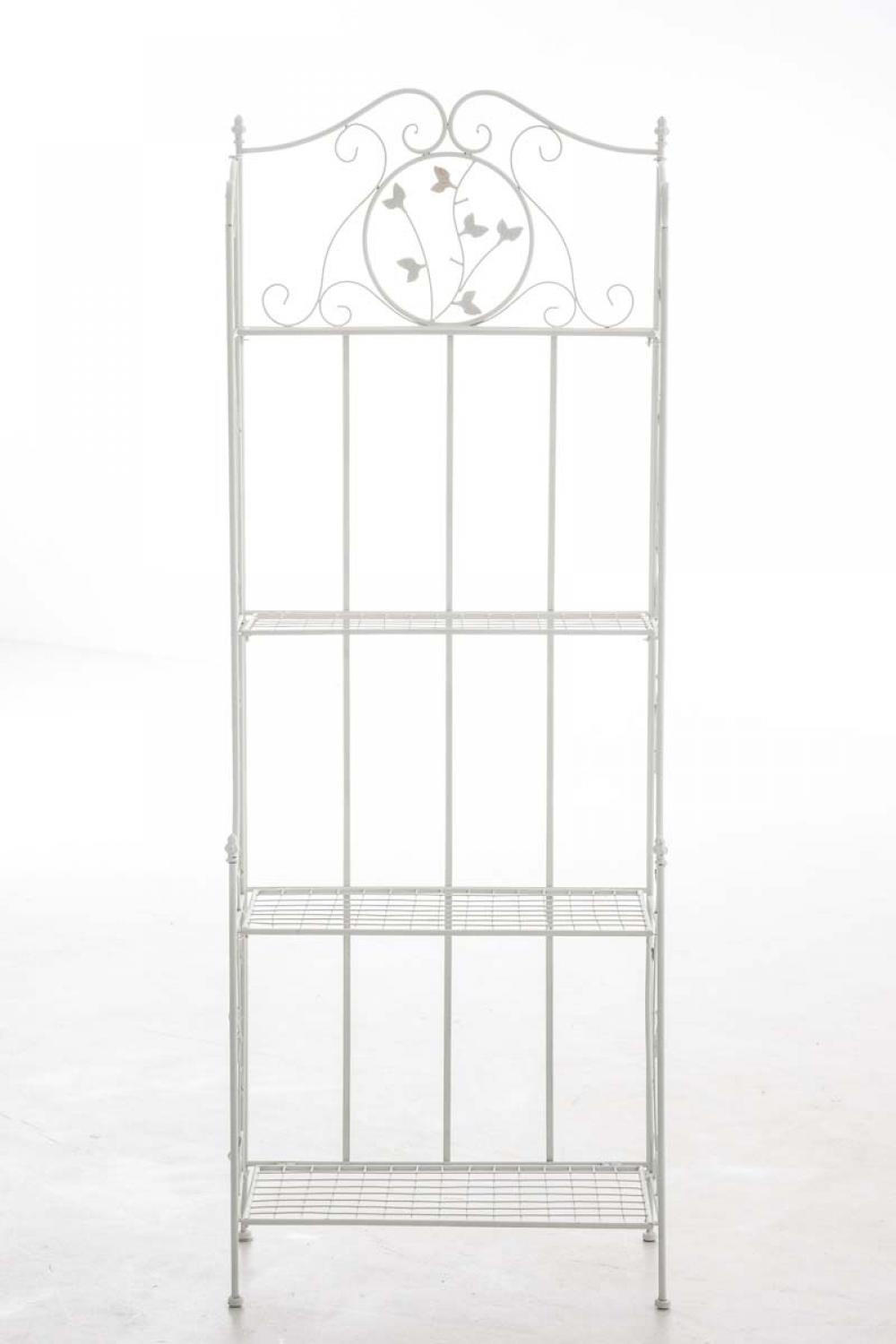 STANDREGAL Metall Weiß - Weiß, Metall (60/158/33cm) - CLP