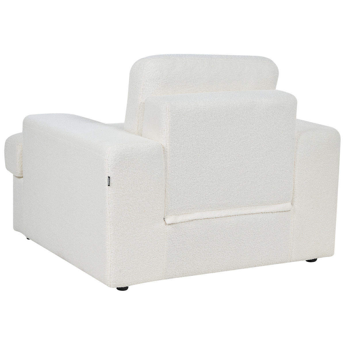 SESSEL 2er-Set Bouclé cremeweiß Alla - Weiß, Textil (108/85/103cm) - Beliani