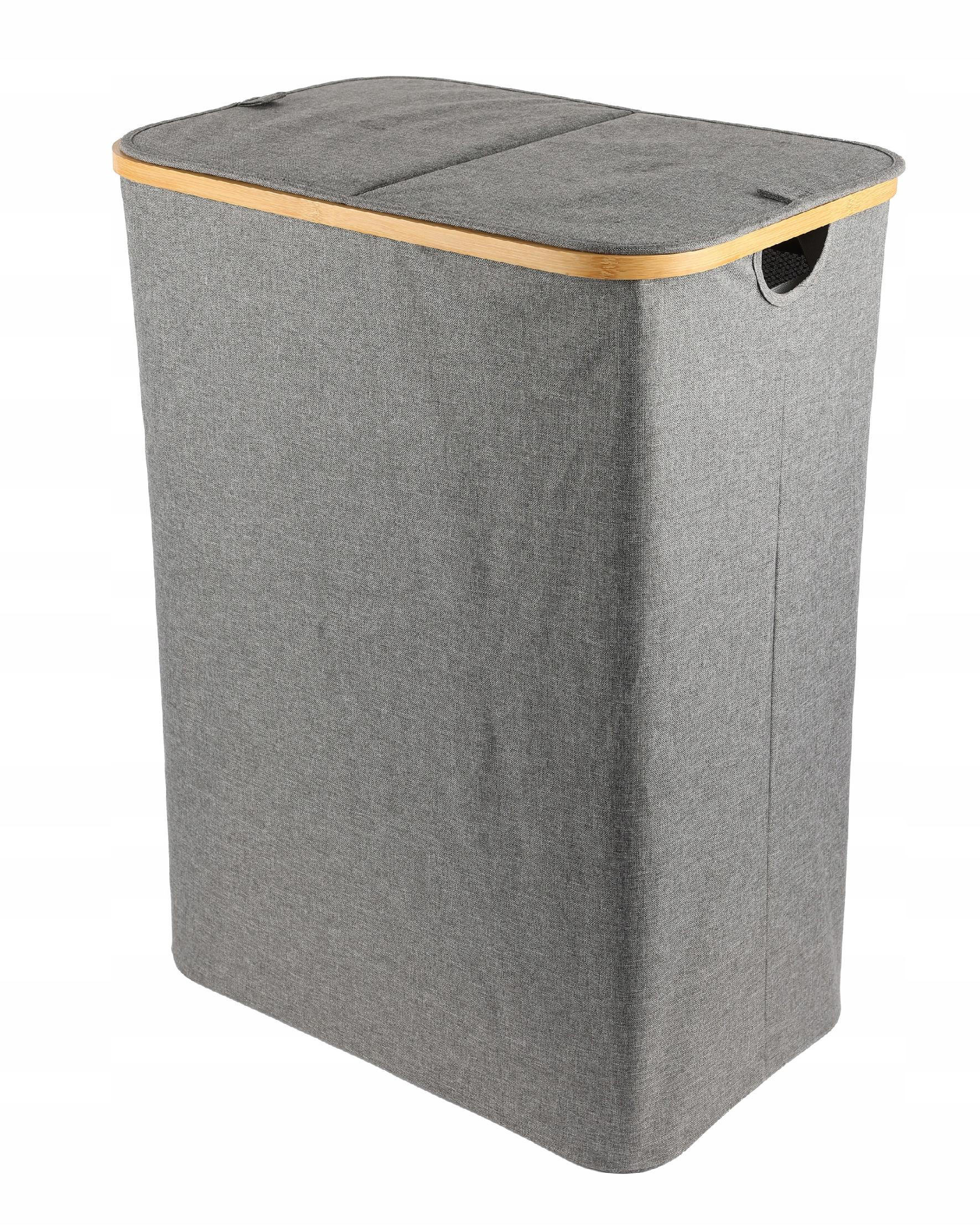 WÄSCHEKORB 145lCD-306899 grau - Grau, Textil (57/38/68cm) - JuMi