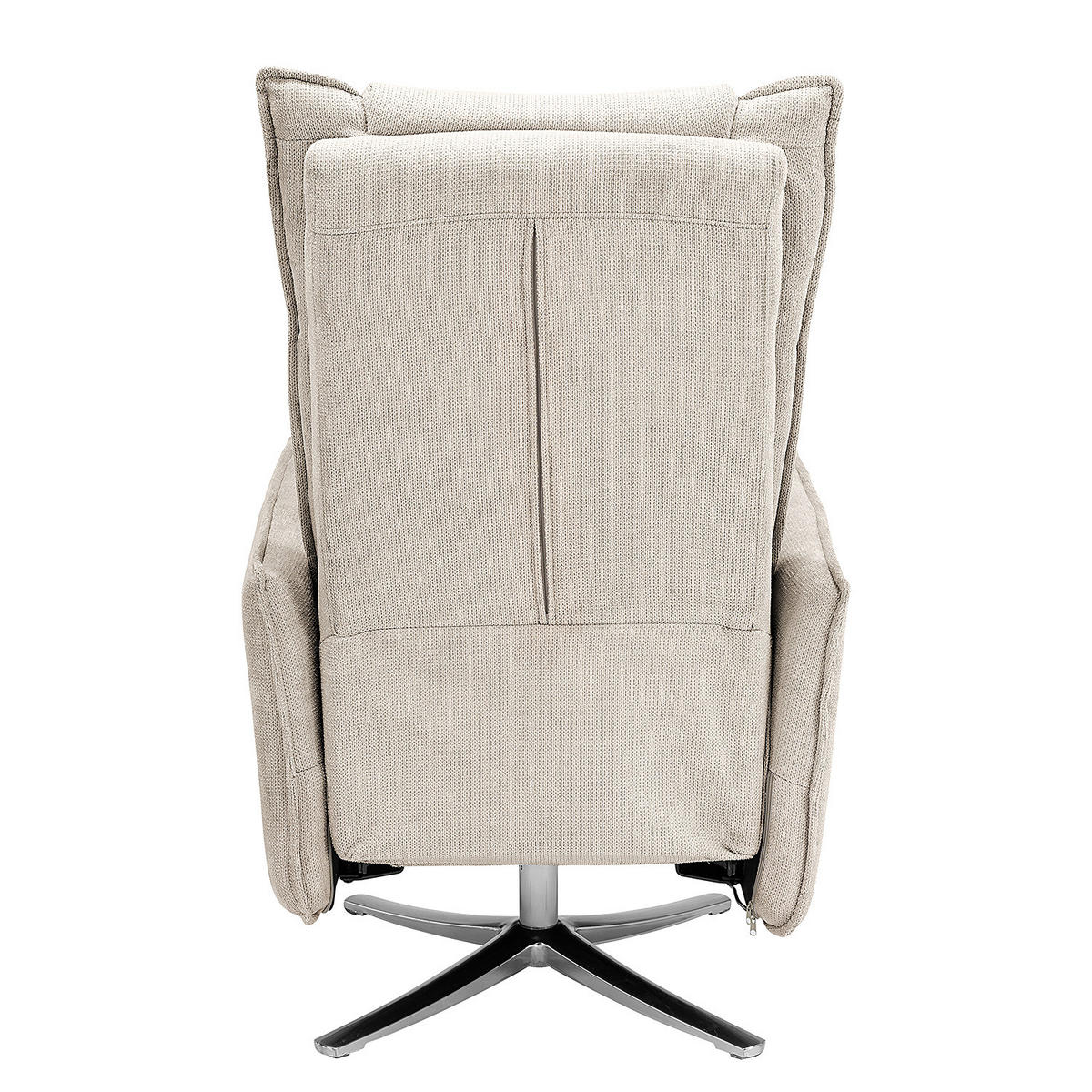 RELAXSESSEL - Microfaser / Metall - Hellgrau / Schwarz - Silberfarben/Hellgrau, Textil/Metall (73/111/85cm) - home24