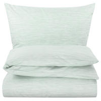 BETTWÄSCHE 155x200 Renforce Bettbezug Baumwolle Melange Grün - Grün, Textil (155/200cm) - Carpe Sonno