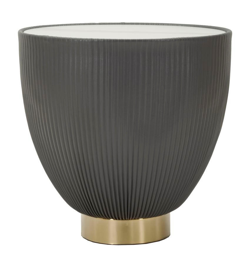 Mauro Ferretti Couchtisch Grau, Gold, Weiß 46x45x46 cm