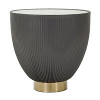 COUCHTISCH Elge, grau, goldfarben und weiß, Eisen, Keramik und Polyester, 46 x 46 x 45 cm - Goldfarben/Weiß, Keramik/Textil (46/46/45cm) - Mauro Ferretti