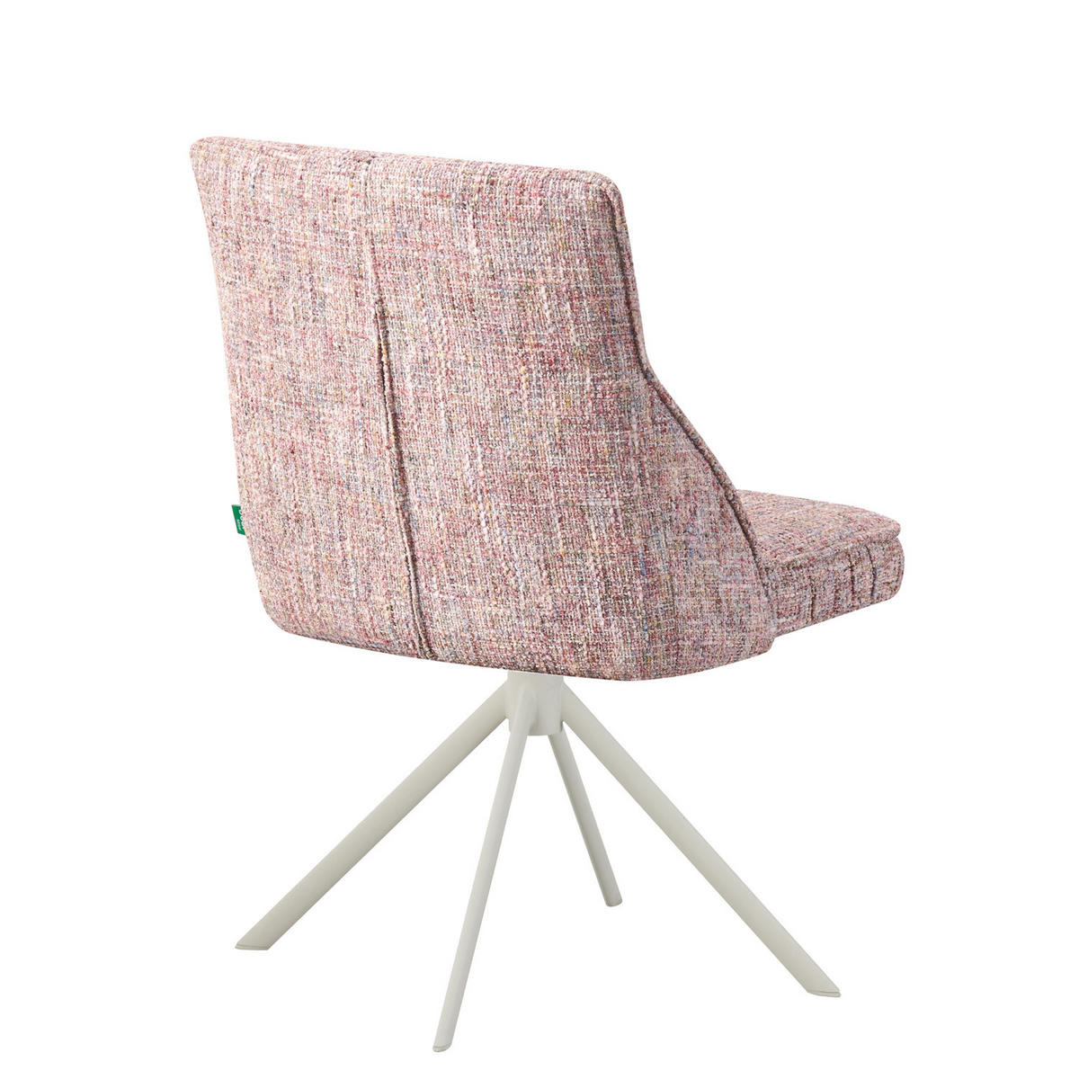 ESSZIMMERSTUHL LINNEA 2er-Set - Hellrosa/Weiß, Textil/Metall (49/84/62cm) - DUBI Möbel