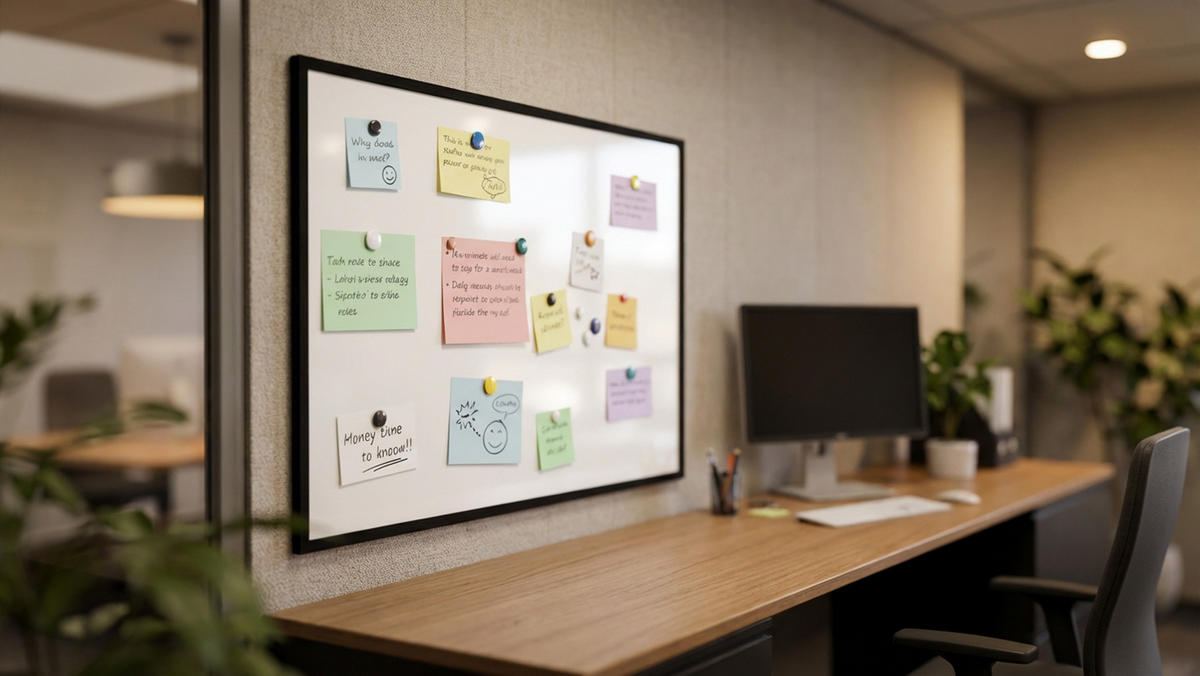 MAGNETISCHES Whiteboard mit schwarzen Holzrahmen 100x80cm - Schwarz, Holz (100/80/1.5cm) - ALLboards