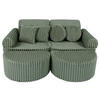KINDERSOFA, Pocket Max, Churros, Salboliv - Olivgrün, Textil (120/25/60cm) - MeowBaby