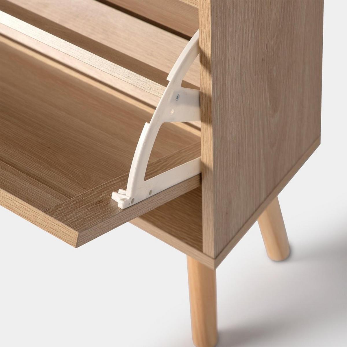 SCHUHSCHRANK SCHMALES Tahiti Natürlich 64 cm x 129 cm - Naturfarben, Holzwerkstoff (64/129/24cm)