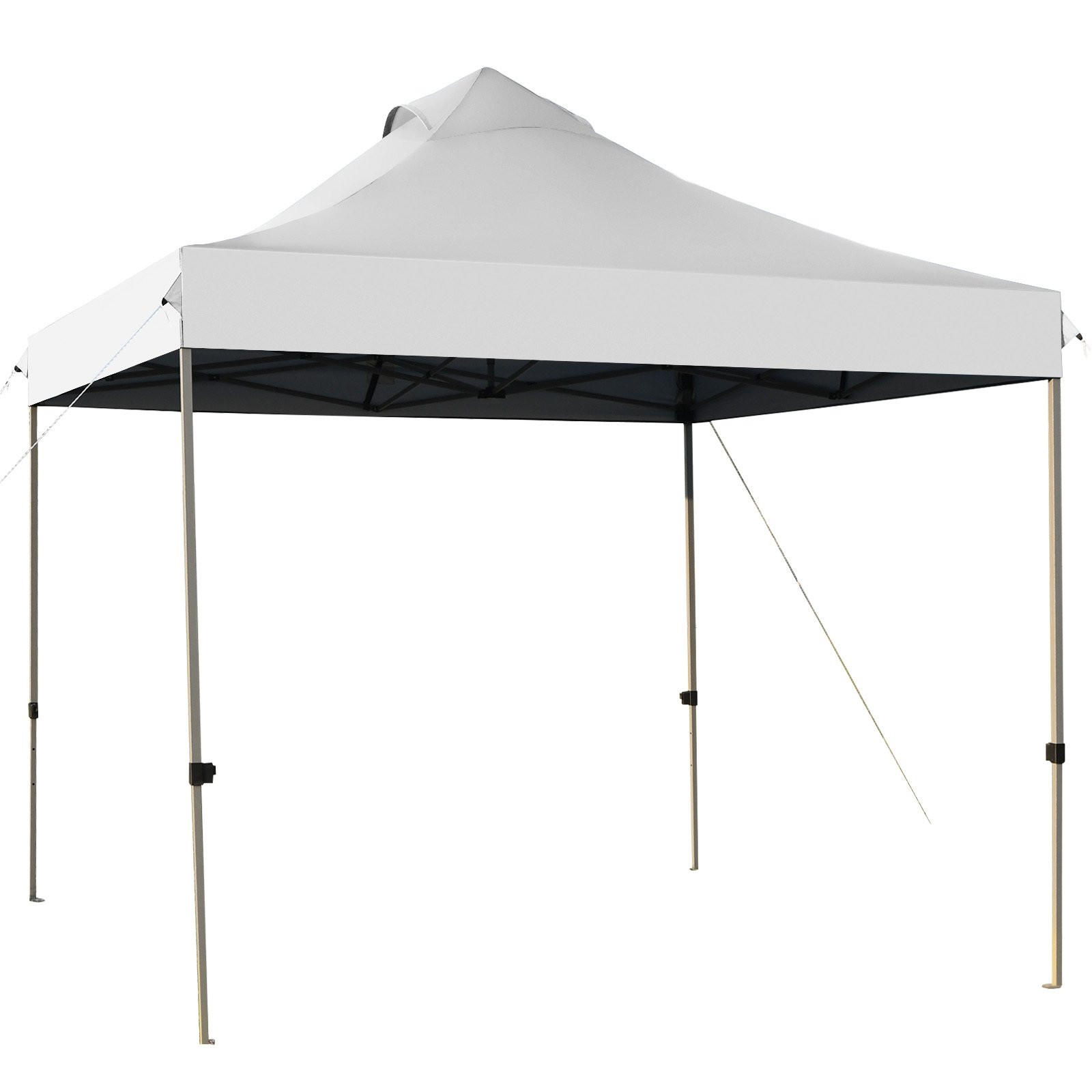 POP-UP-UBERDACHUNGSZELT Weiß - Weiß, Textil (300/335/300cm) - COSTWAY