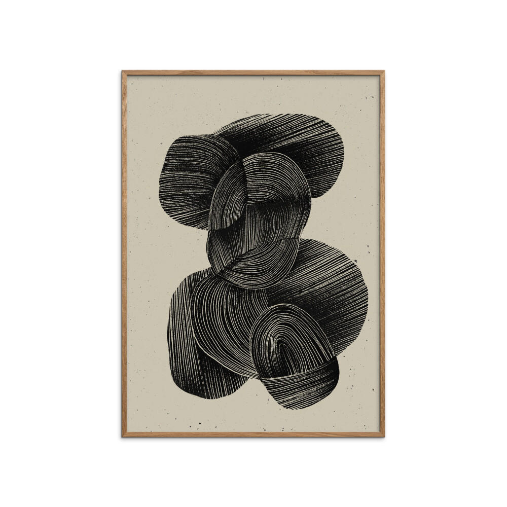Poster&Frame Poster Schwarz, Eiche 50x70 cm