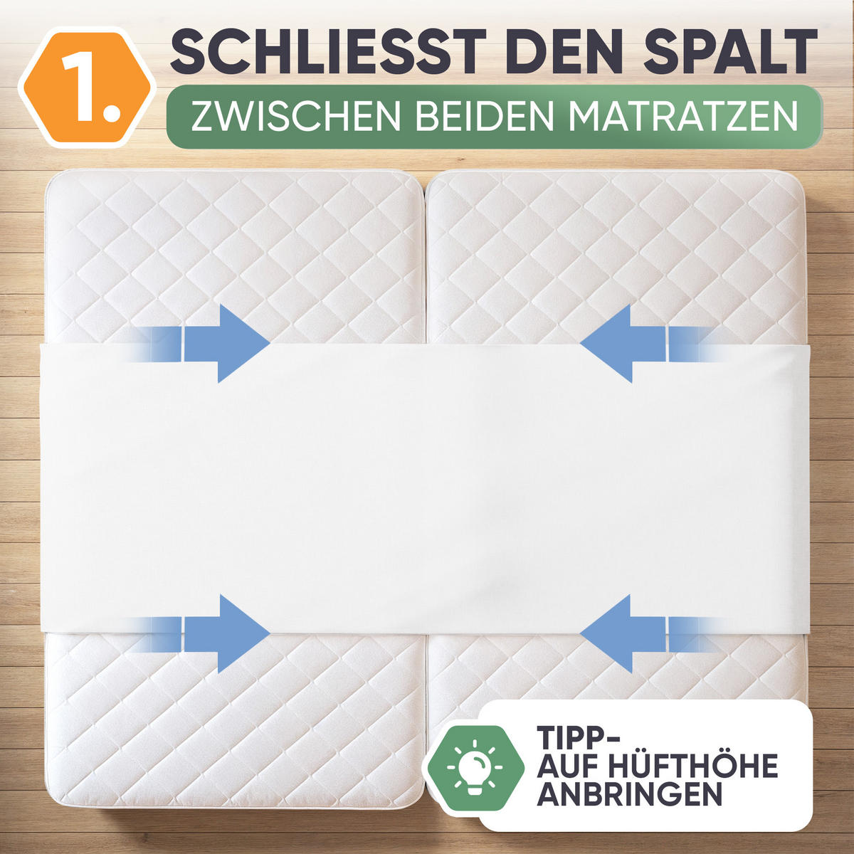 LIEBESBRÜCKE wasserdich mit Spanngurten - Weiß, Textil (18/240cm) - Blumtal