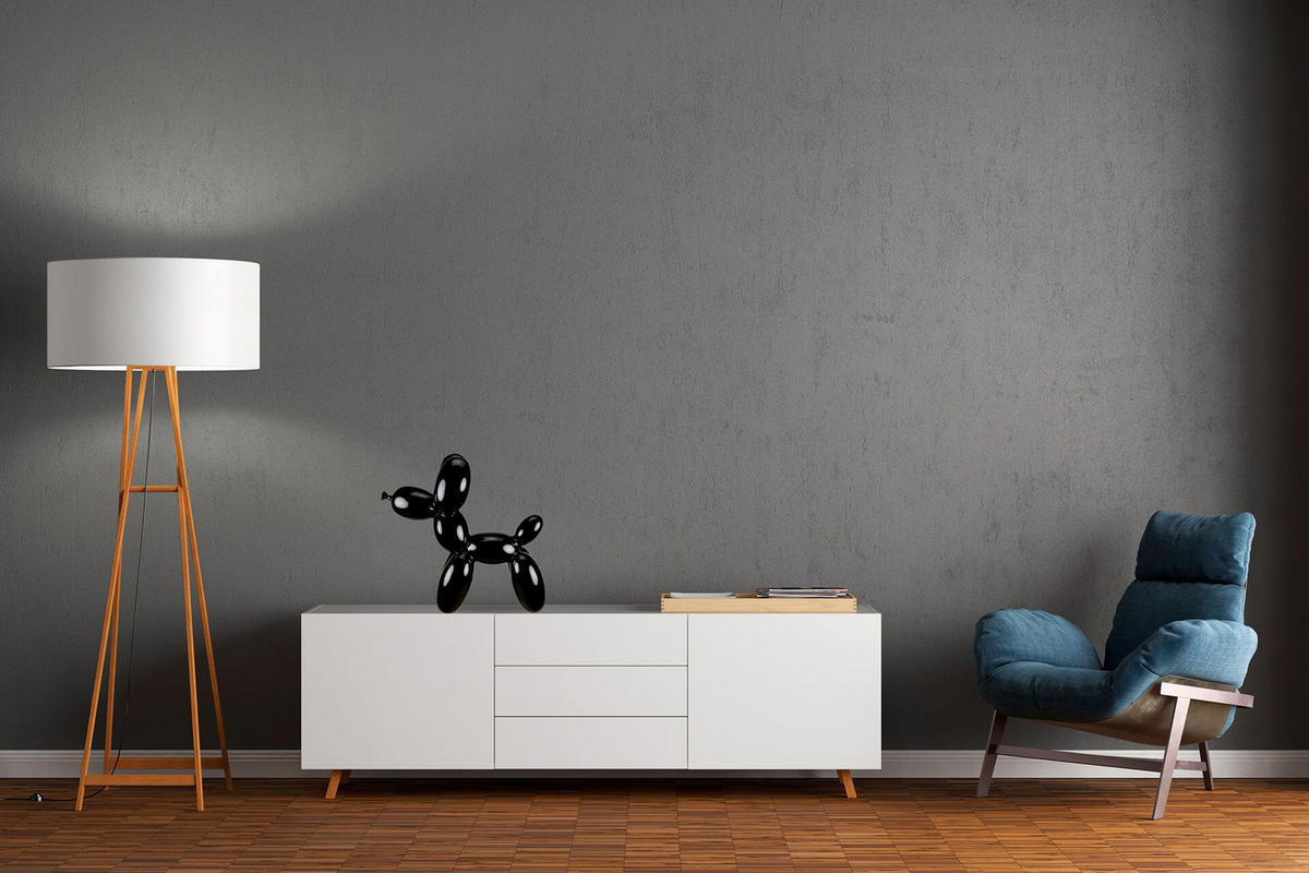 SKULPTUR Schwarz 50/46 cm - Schwarz, Stein (3.8/46/18cm) - KUNSTLOFT