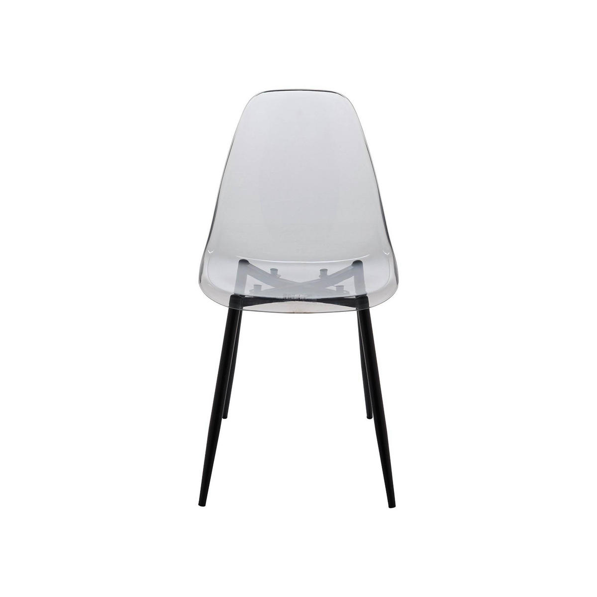STUHL 4er Set Grau 45.5x53h81 - Grau, Metall (53/81/46cm) - DMORA