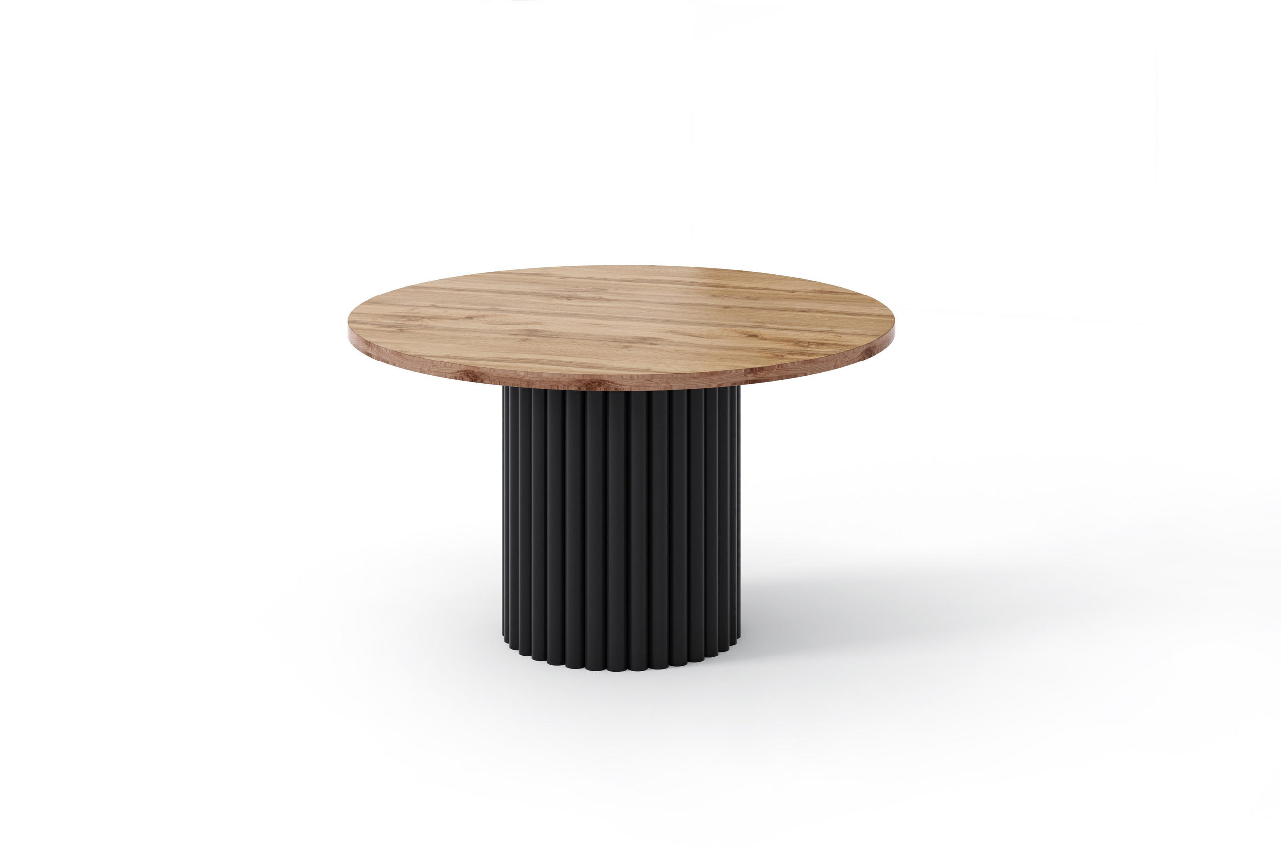 COUCHTISCH Virelo Wotan Eiche - Schwarz - Eiche Wotan/Schwarz, Holzwerkstoff (67/67/42cm) - Bettso