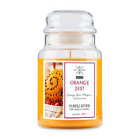 DUFTKERZE Purple River - Orange, Naturmaterialien/Glas (18cm)