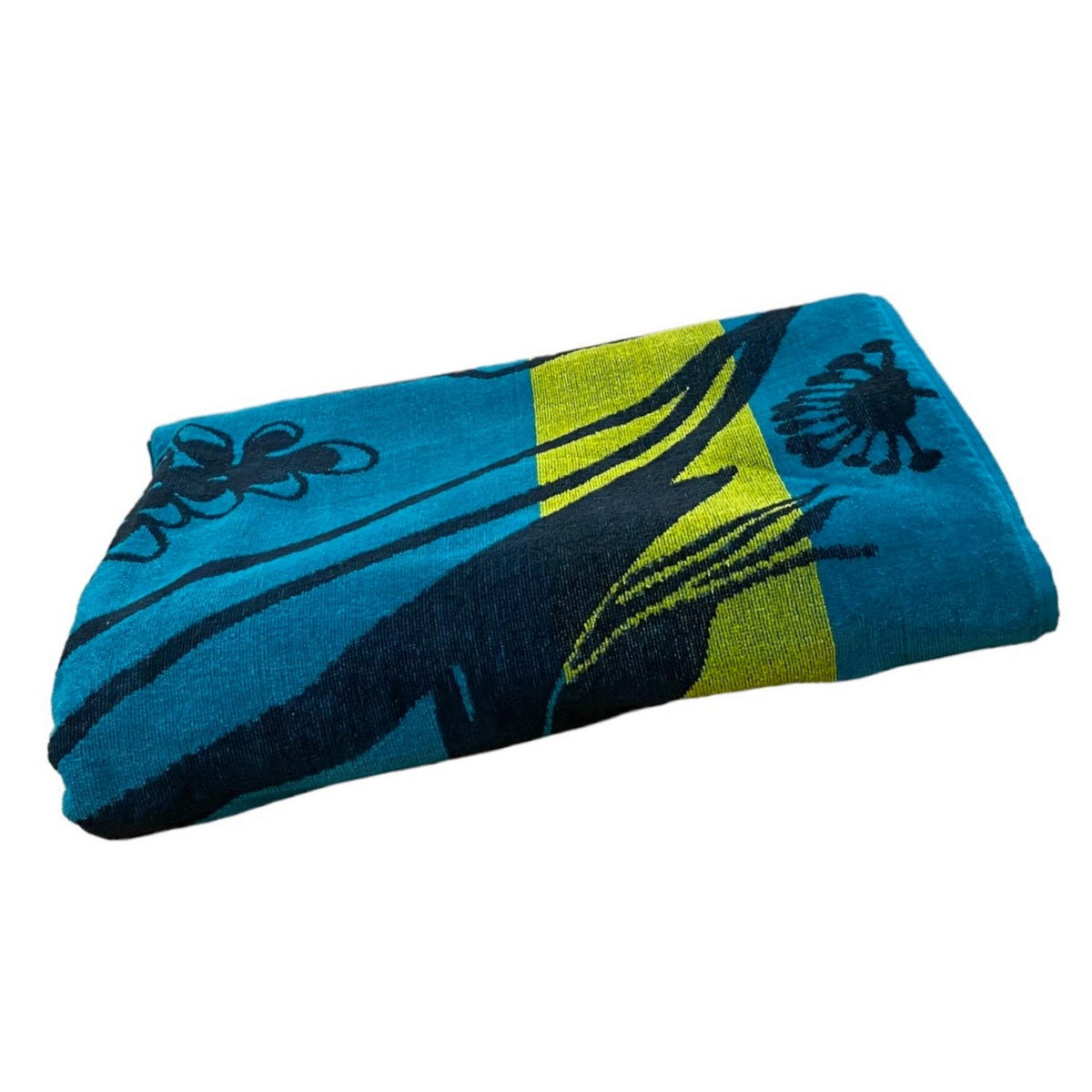 STRANDTUCH Frottee Velours Jacquard Papiga 140x180 400g/m² - Blau, Textil (140/180cm) - LE COMPTOIR DE LA PLAGE