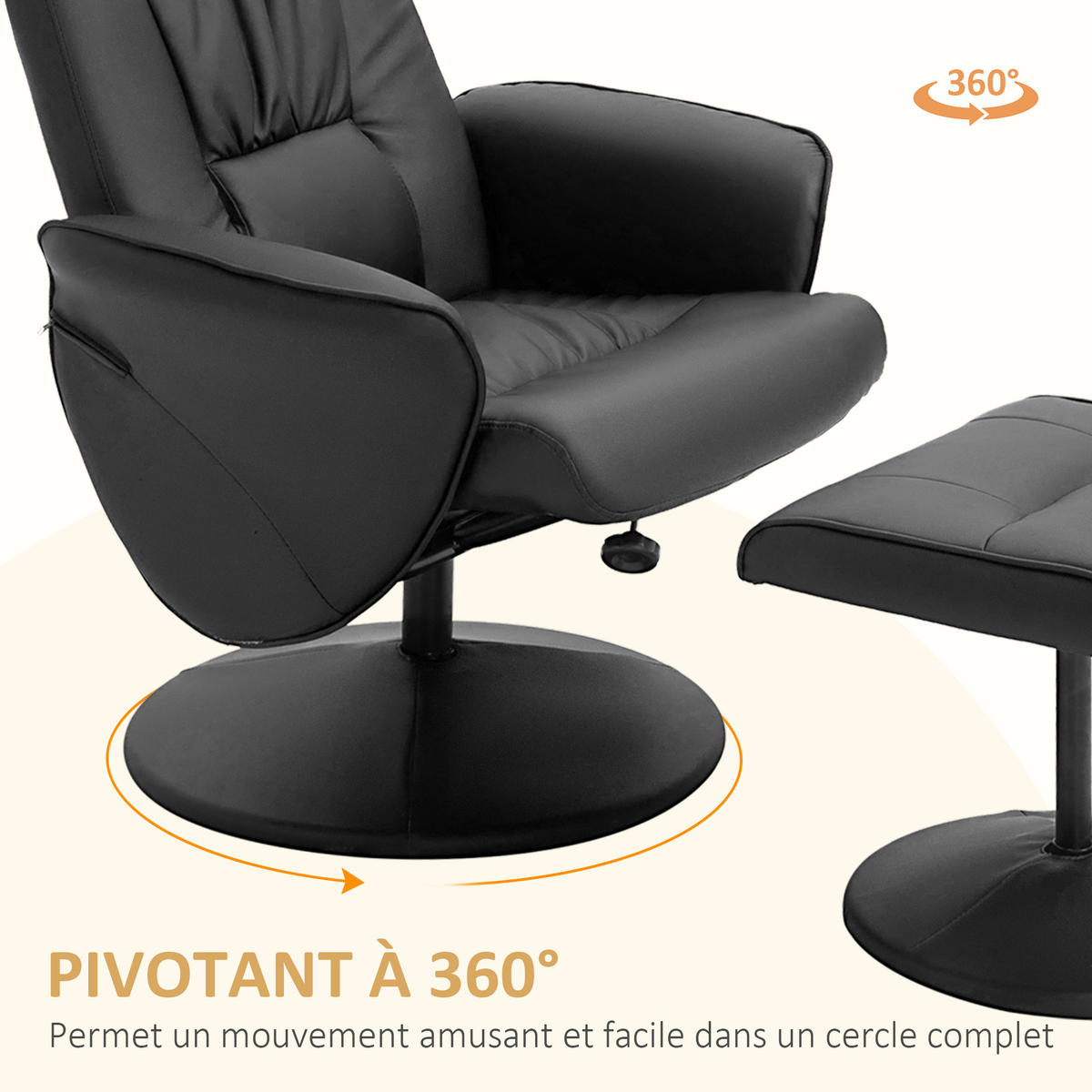 RELAXSESSEL DE-17366 Schwarz - Schwarz, Metall (81/101/76cm) - ComfortXL