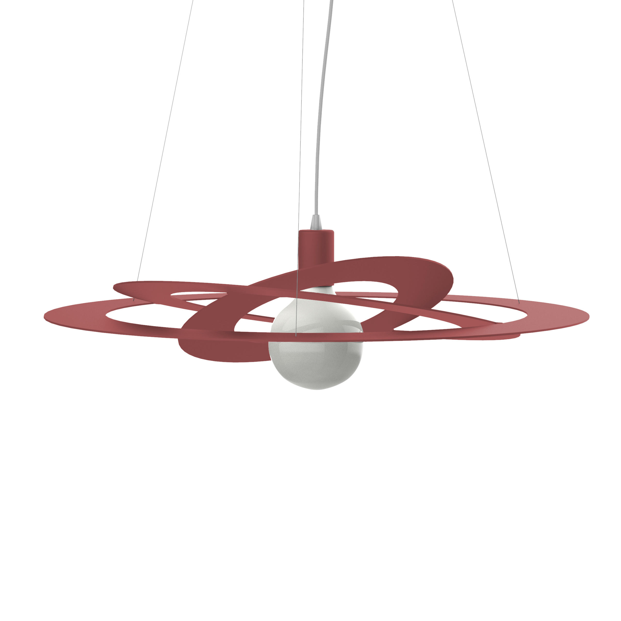 Lumicom Hängeleuchte Rot 60x27x60 cm