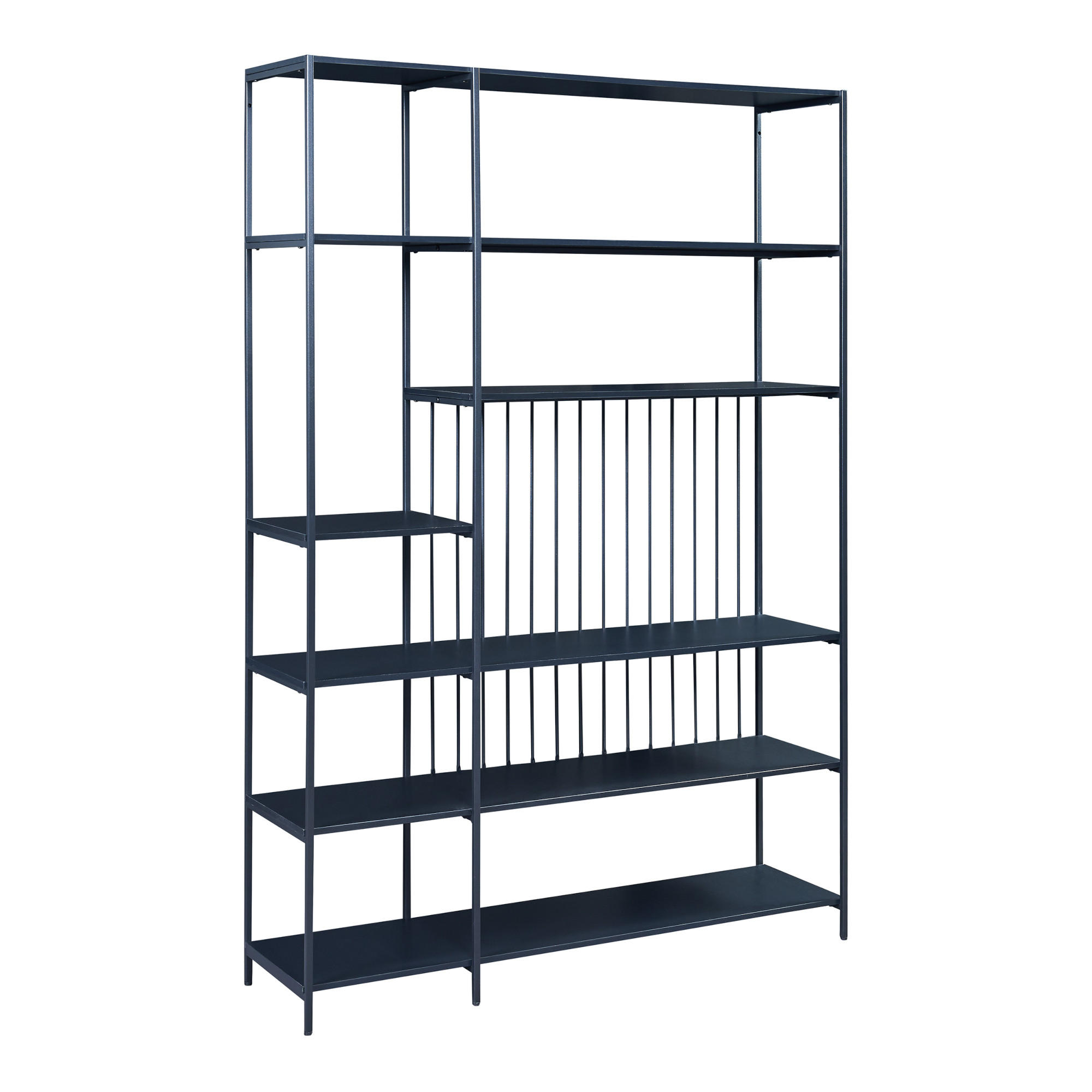 STANDREGAL Rælingen - Schwarz, Metall (120/180/32.5cm) - [en.casa]