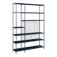 STANDREGAL Rælingen - Schwarz, Metall (120/180/32.5cm) - [en.casa]