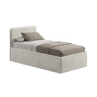 POSLTERBETT mit Bonnell-Matratze 100x200 cm in Hellbeige - Beige, Holzwerkstoff/Textil (100/200cm) - Home Collective