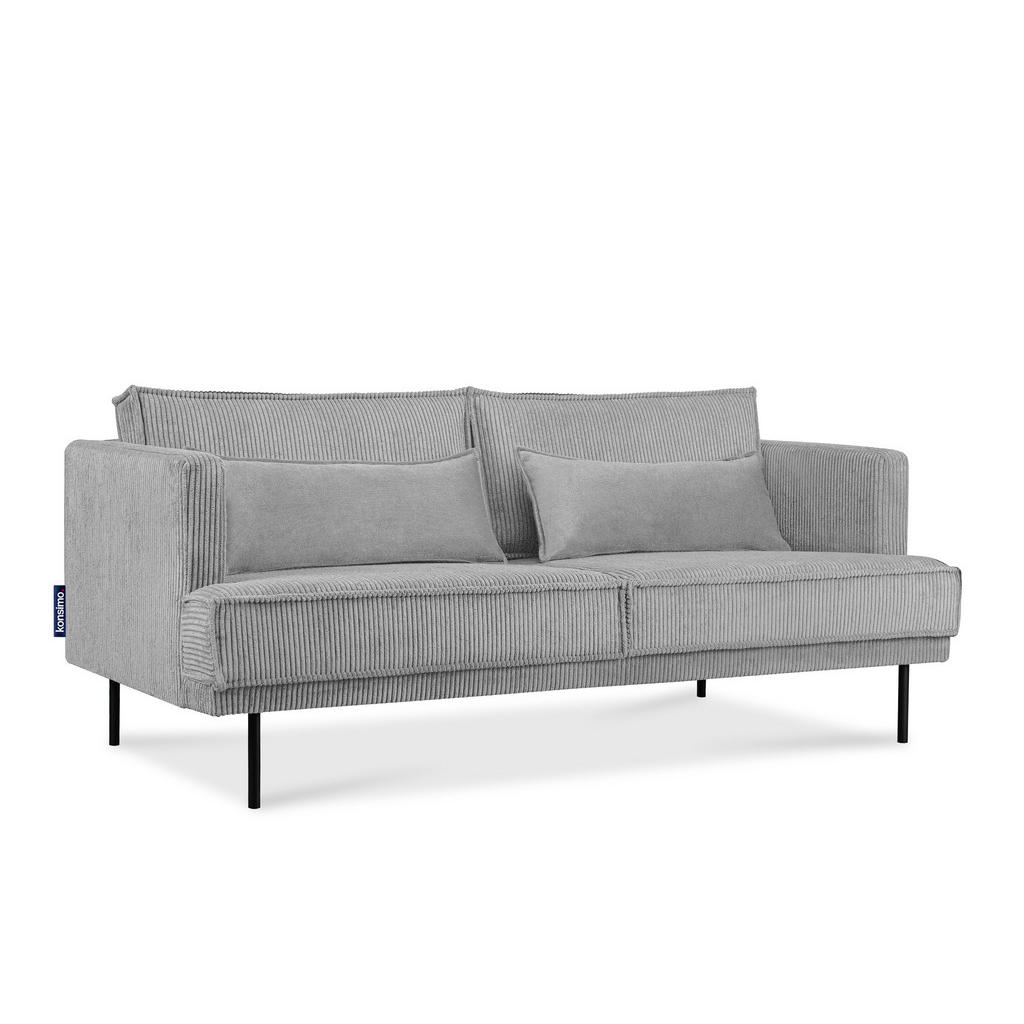 Thumbnail - Konsimo® 3-Sitzer-Sofa, Hellgrau, Textil, 193x84x92 cm, Hergestellt in Europa, Wohnzimmer, Sofas & Couches, Sofas, 3-Sit...