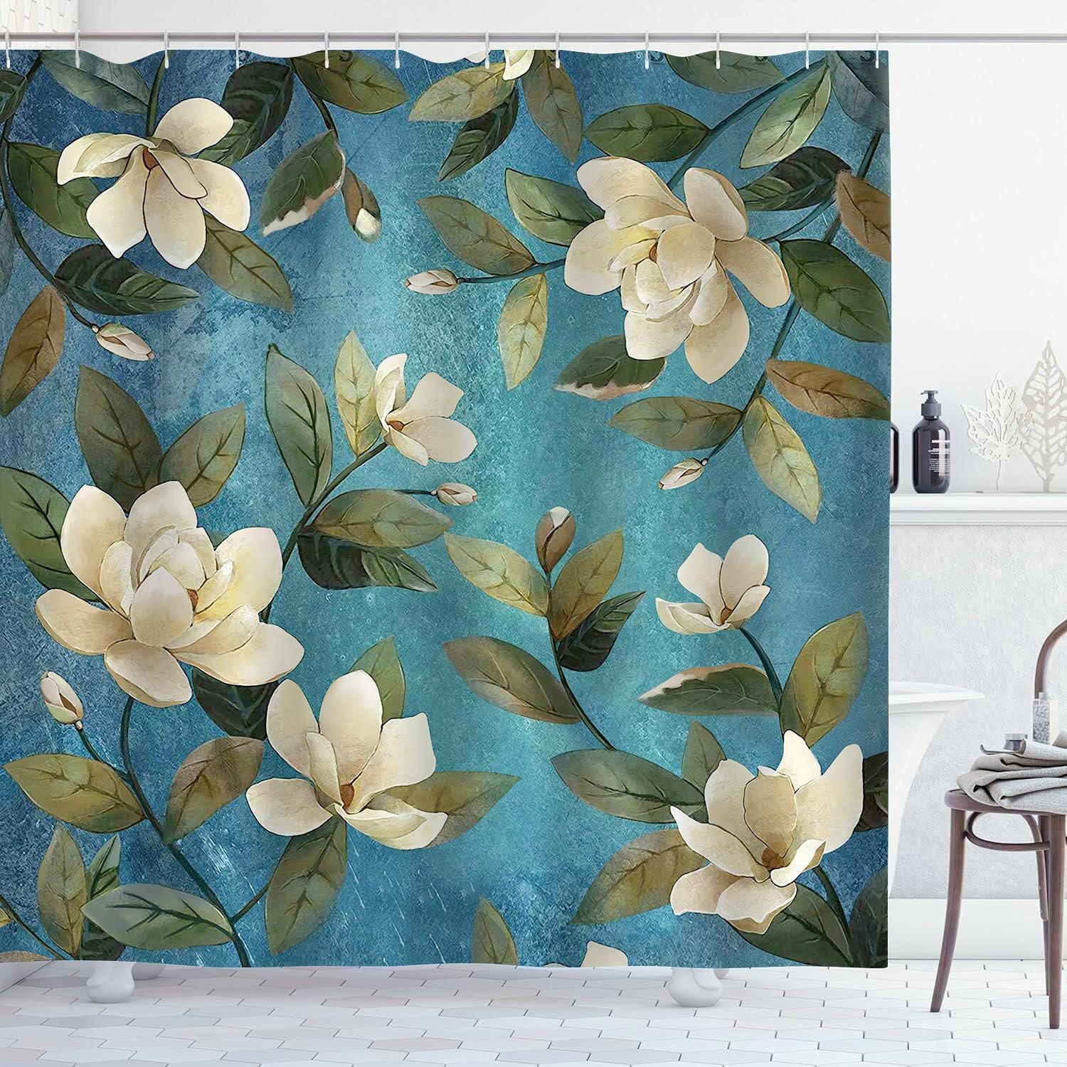 DUSCHVORHANG 3D Polyester schimmelresistent wasserdicht waschbar mit Haken - Multicolor, Textil (180/180cm) - MCBOSON
