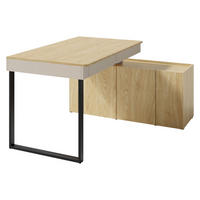 SCHREIBTISCH Luca LC10 - Sandfarben/Schwarz, Holzwerkstoff (63/228/75cm) - MIRJAN24