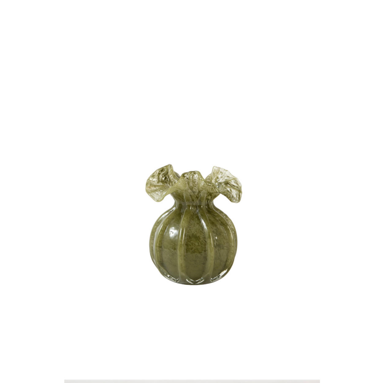 VASE Xerea - Grün - 12/12/17 cm - Grün, Glas (17cm) - Light & Living