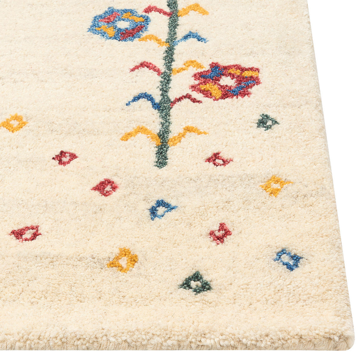 PREPROGA pletena Husunlu 200/140 cm - bež, tekstil (140/200cm) - Beliani