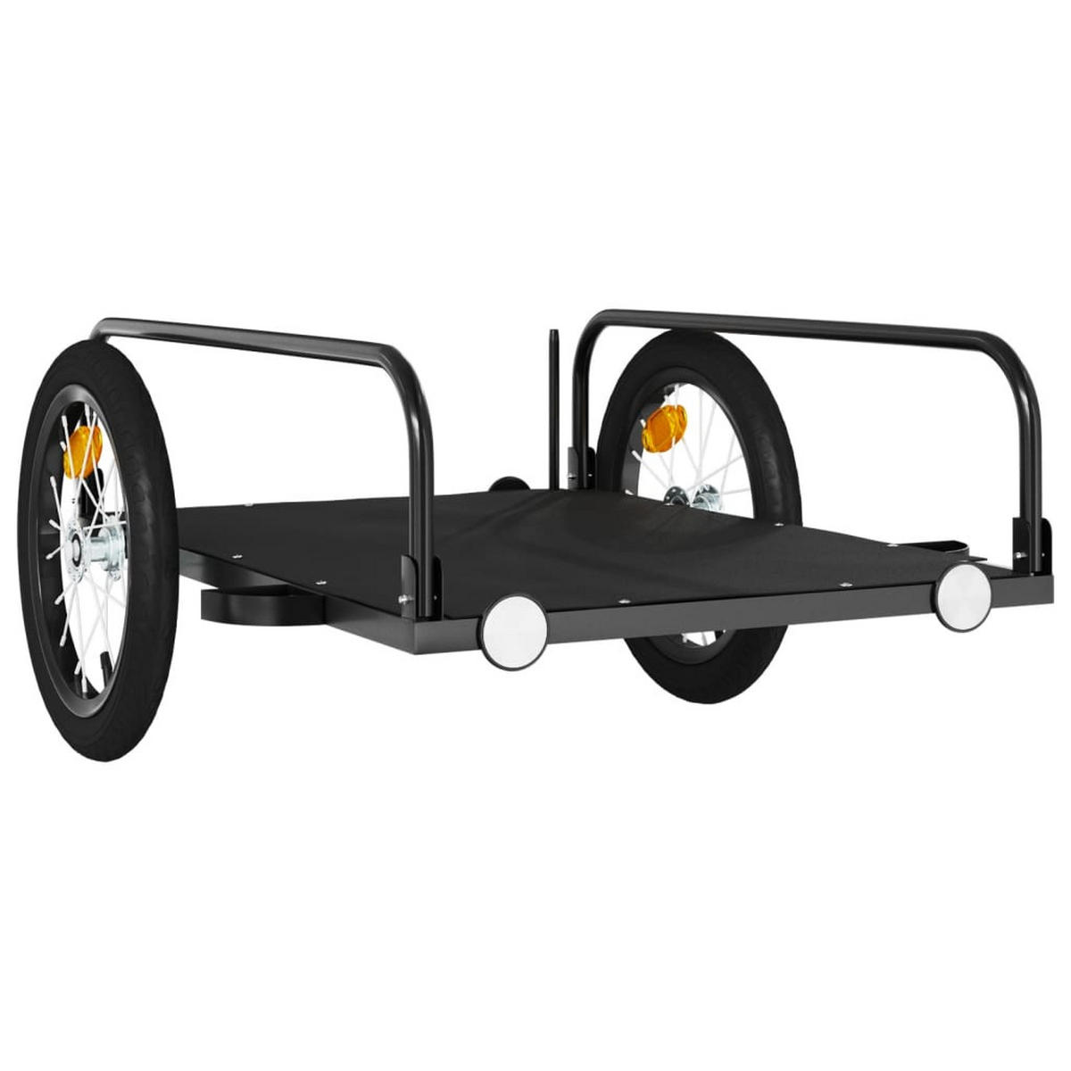 FAHRRADANHÄNGER Schwarz 126/63/34 Cm Eisen - Schwarz, Metall (63/34/126cm) - vidaXL