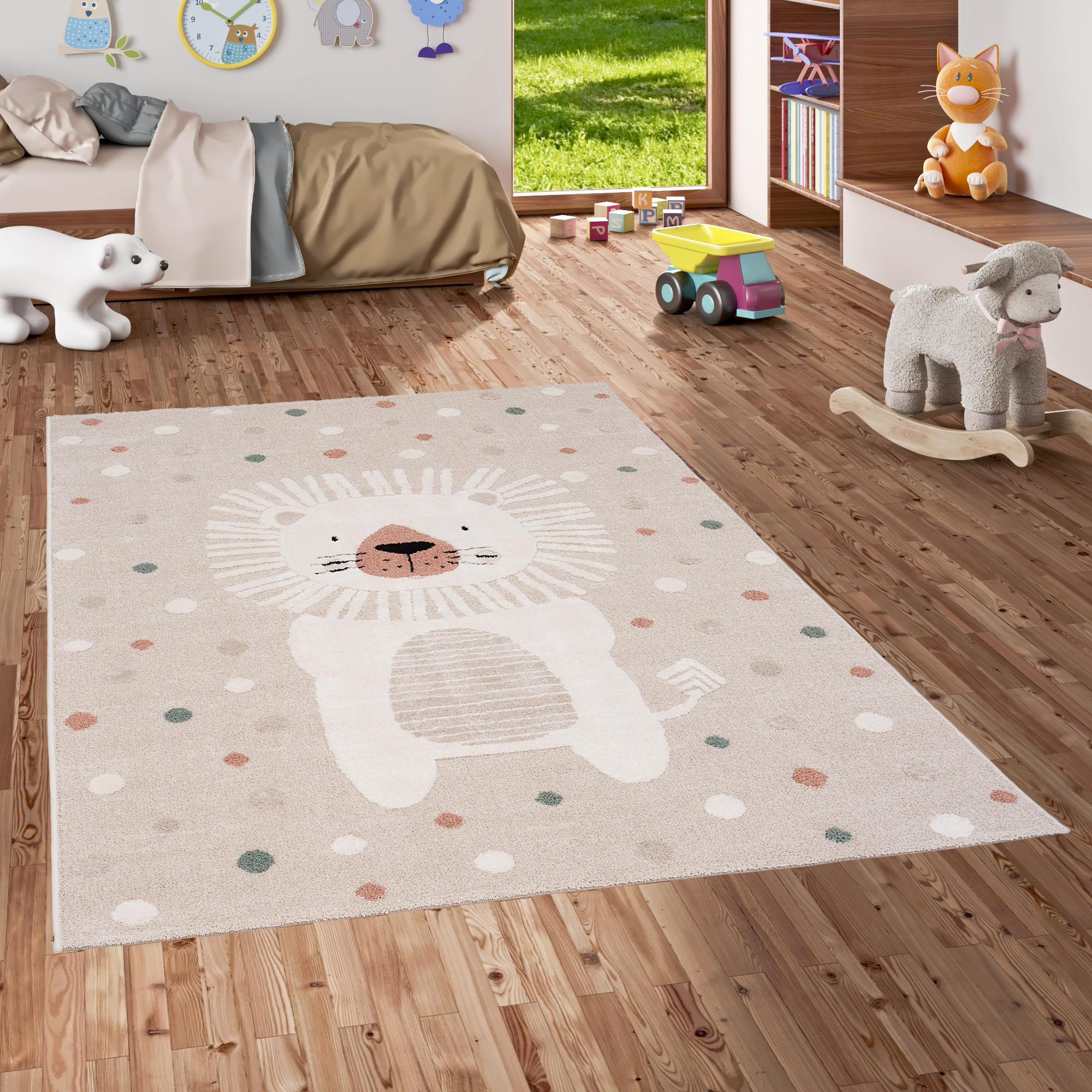 Thumbnail - Pergamon Kinder, Natur, Textil, 160x230 cm, Teppiche & Böden, Teppiche, Teppich Kinderzimmer