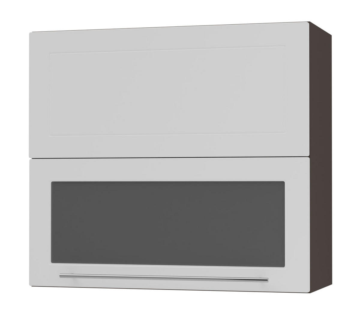 KÜCHENHÄNGESCHRANK Kvantum W8BS/80 Weiß Matt / Lava Matt 80 / 32,5 / 72cm - Dunkelgrau/Weiß, Holz/Holzwerkstoff (80/72/32.5cm) - Feldmann-Wohnen