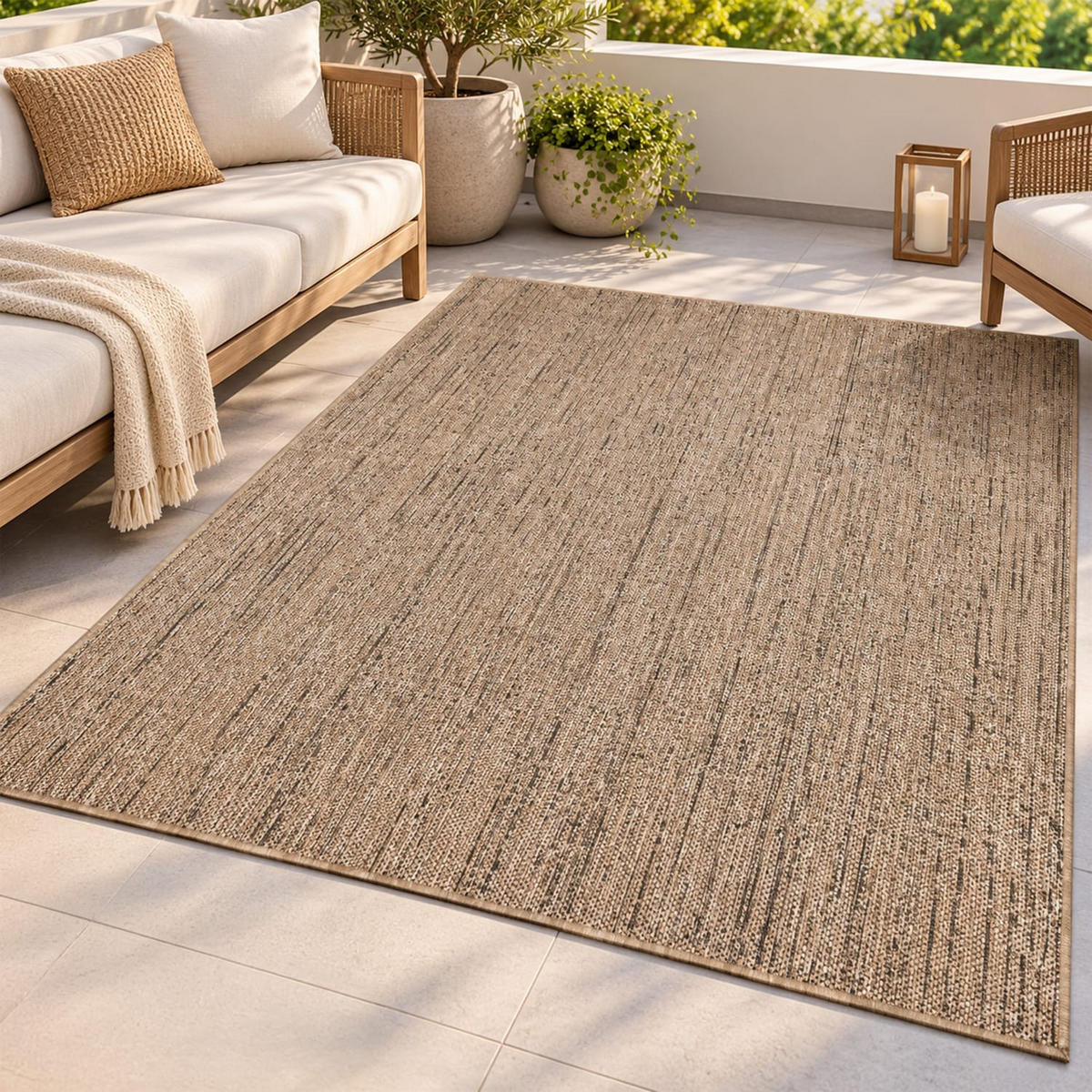 OUTDOORTEPPICH 120/160 cm Aachen 781 - Beige, Kunststoff (120/160cm) - Paco Home