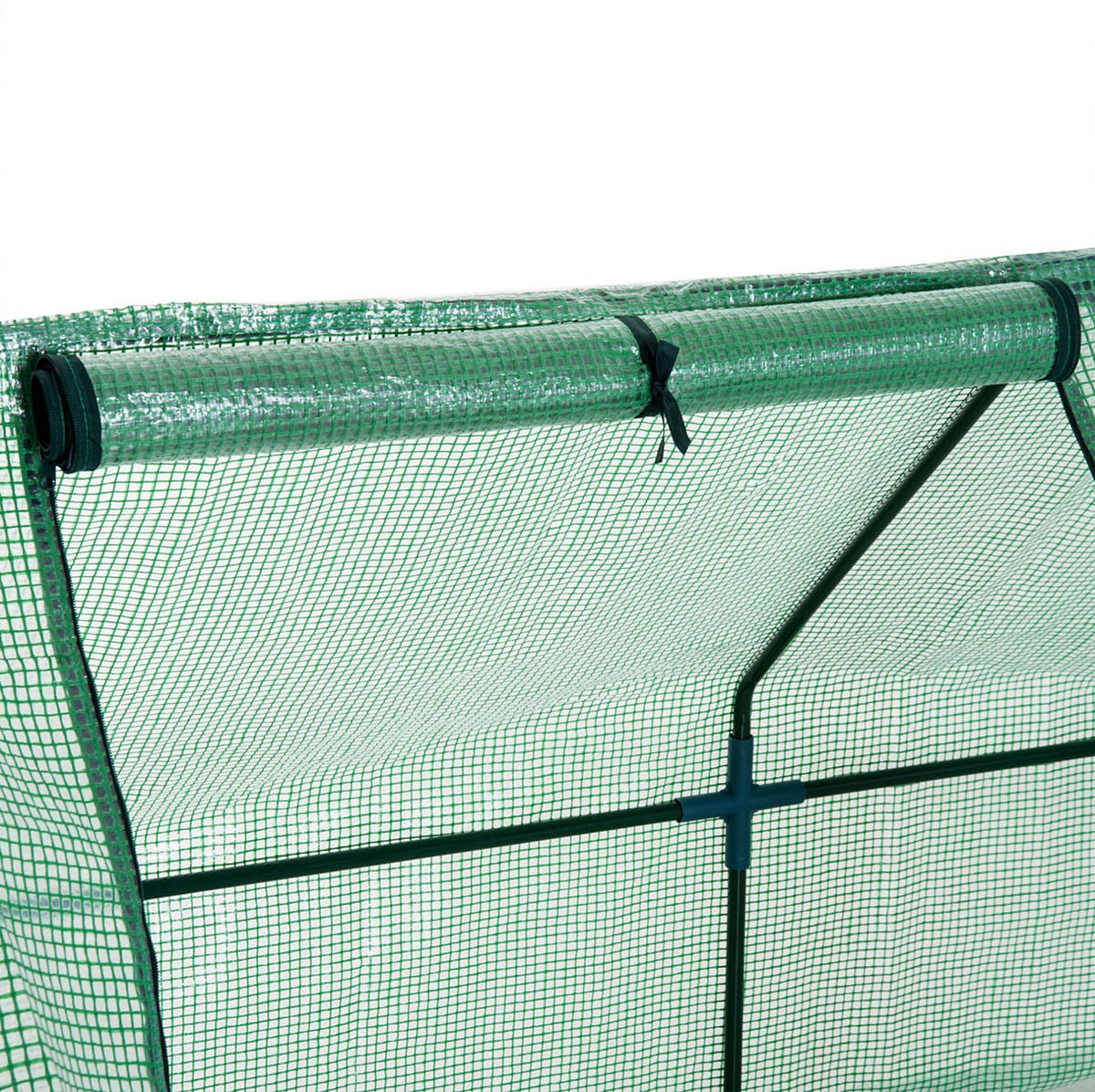 GEWÄCHSHAUS aus Stahl 270x90x90 cm in Grün mit PE-Folie - Grün, Metall (90/90/270cm) - Modfu