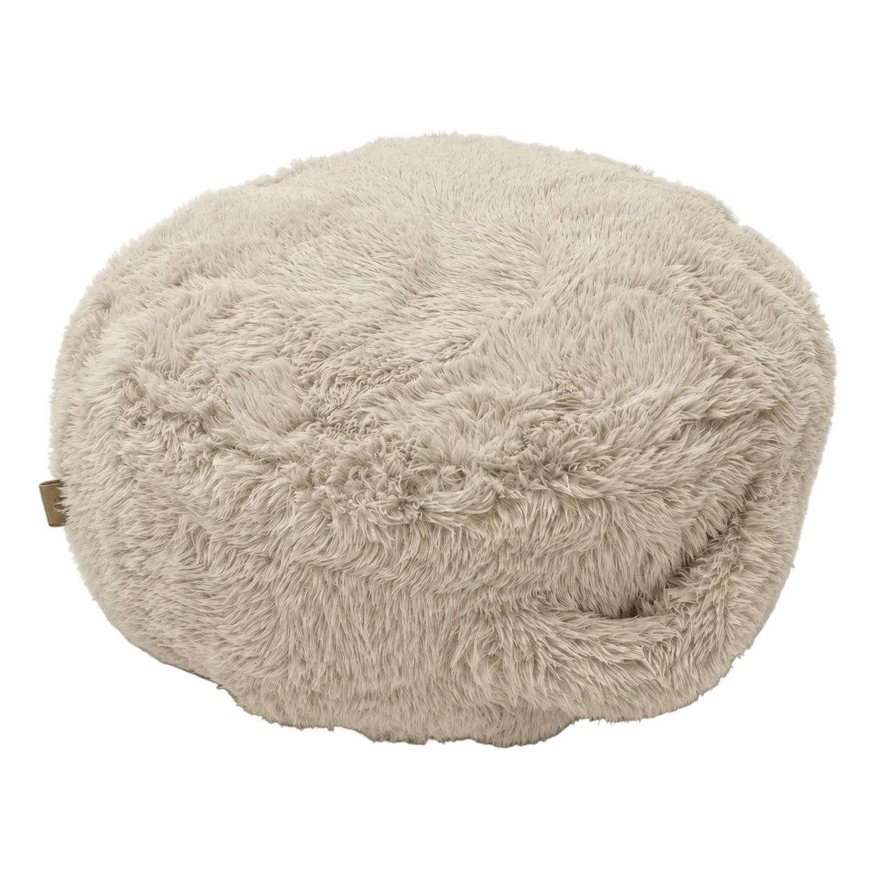 KINDERPOUF Mammoth rund flauschig - Beige, Textil (65/65/65cm) - MeowBaby