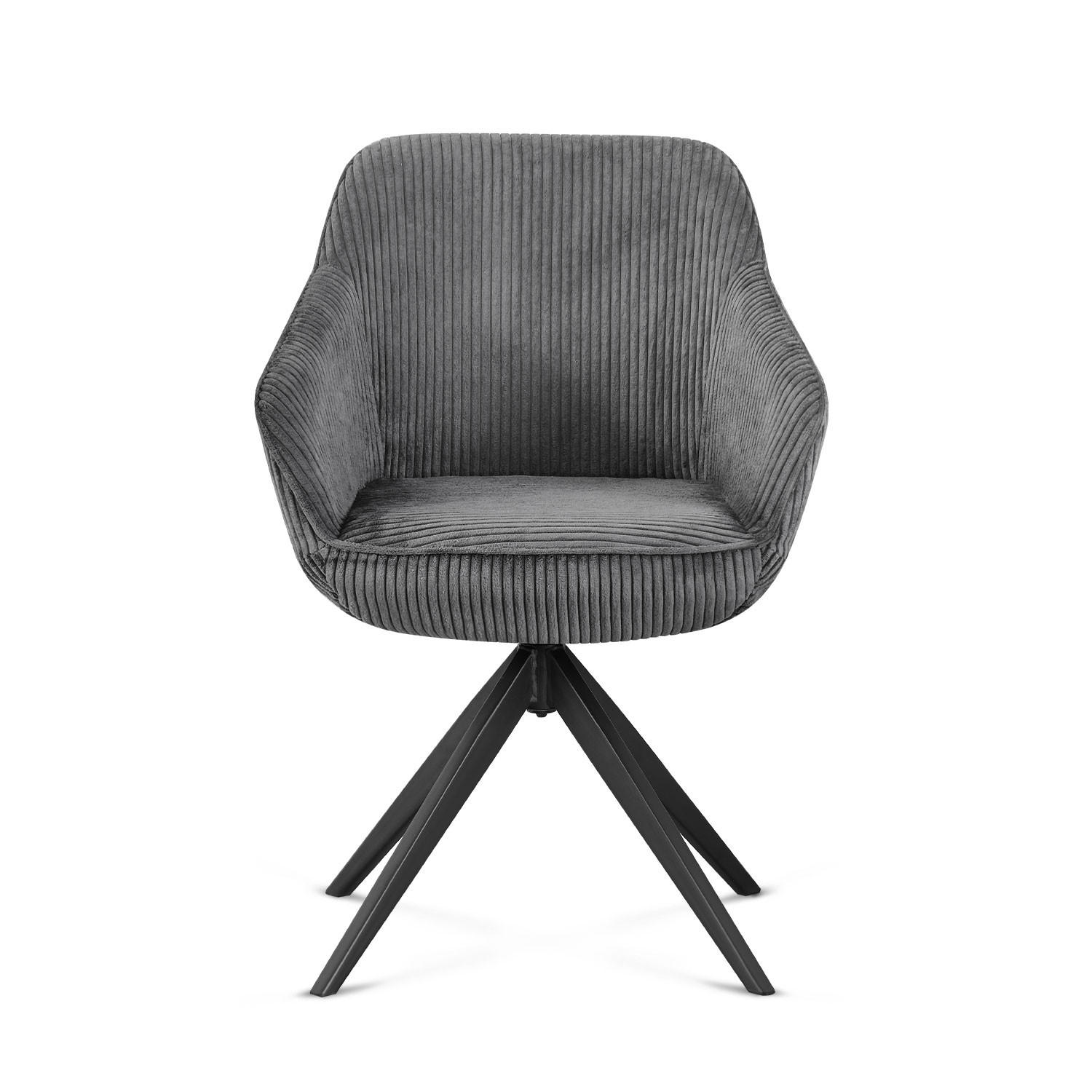 ARMLEHNSTUHL ARVIT Dunkelgrau - Dunkelgrau, Metall (58/81/61cm) - B&D Home