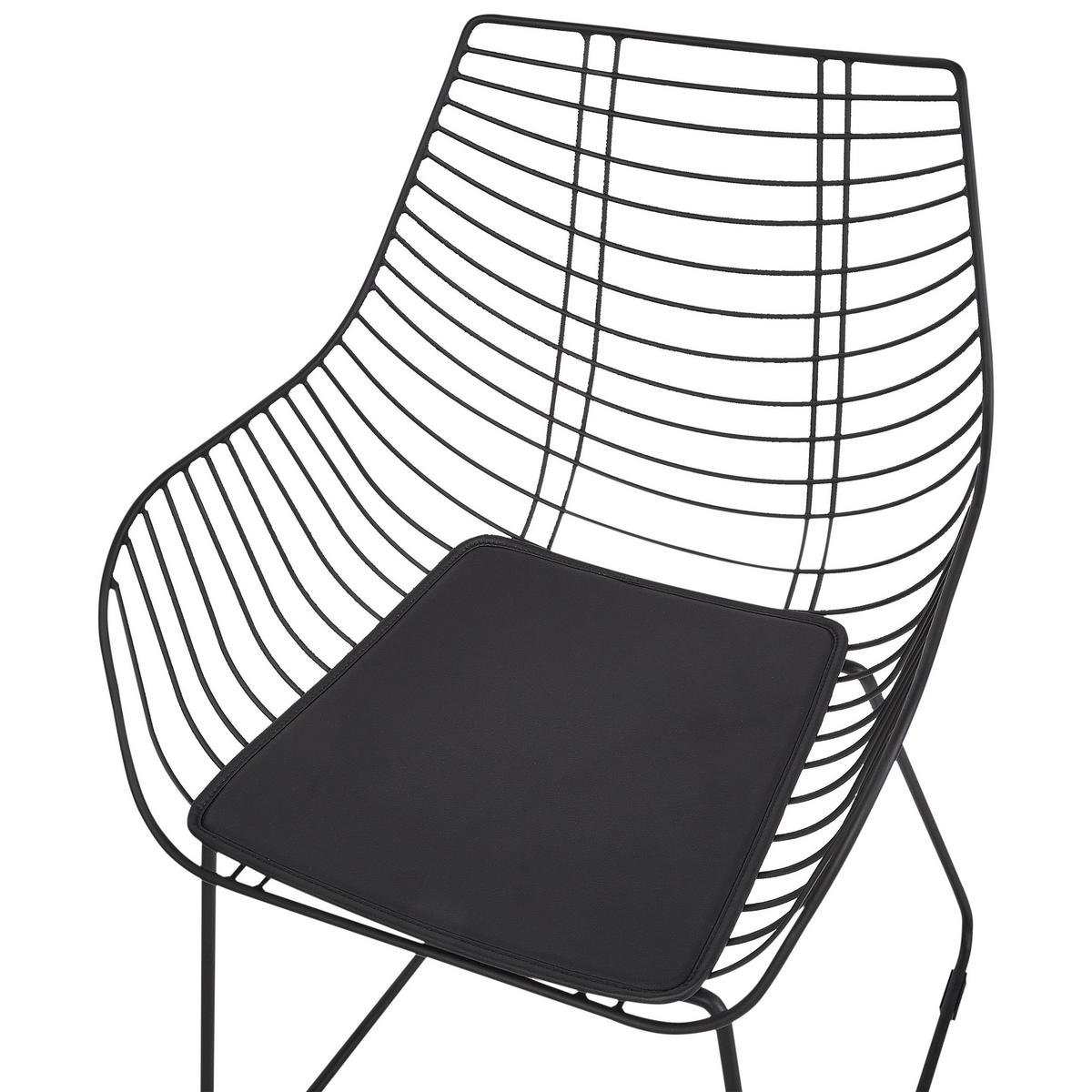 ESSZIMMERSTUHL 2er-Set Metall Schwarz Annapolis - Schwarz, Metall (57/86/56cm) - Beliani