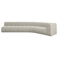 ECKSOFA modulares Sofa Karex-L2 - 399x194x70 cm Creme - Hellgrau/Creme, Holzwerkstoff/Textil (399/194cm) - ALTDECOR