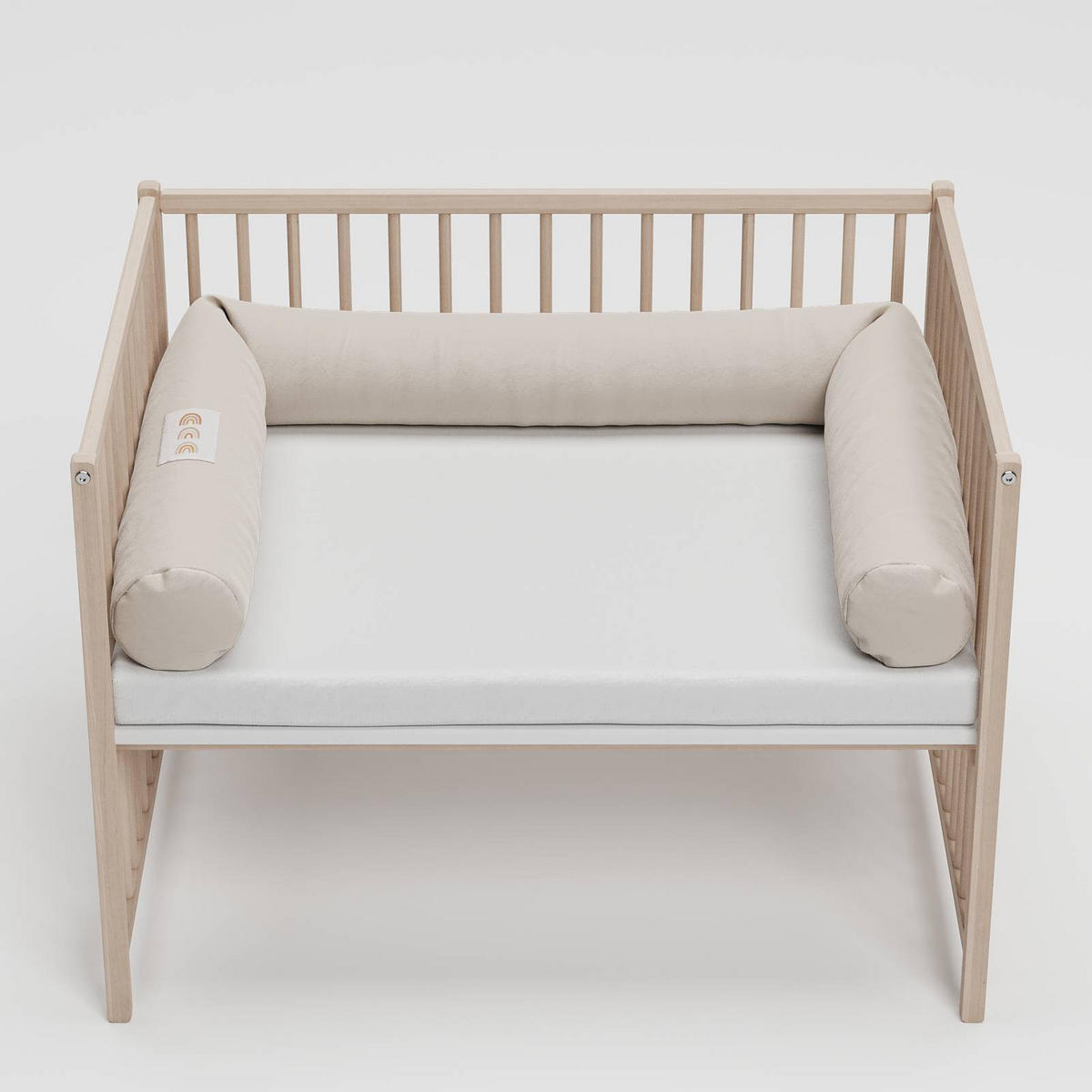 NESTCHENSCHLANGE Cozy "Magical Rainbow Oat Milk" 190 cm Bettschlange - Orange/Grau, Textil (15/190cm) - Sämann – make a difference.