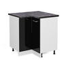 ECKUNTERSCHRANK R-Line Schwarz Hochglanz 75.6 cm, AP Anthrazit - Schwarz Hochglanz/Schwarz, Holzwerkstoff (75.6/81.6/60cm) - Vicco