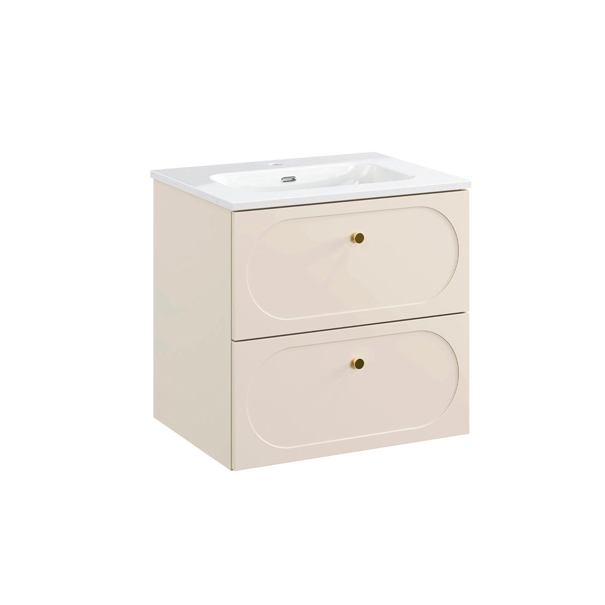WASCHTISCH 60.2cm Sanae Sandbeige - Beige, Holzwerkstoff (60.2/57/46cm) - Petits-meubles